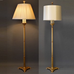 Bespoke tripod lion feet floor lamp.